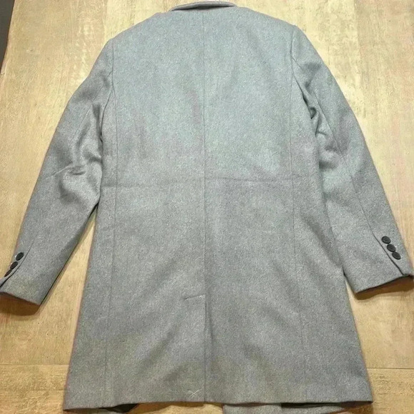 Only & Sons light grey wool coat, NWT, size Medium - Picture 5 of 8